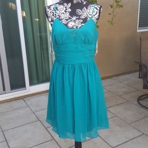 David's bridal teal dress
